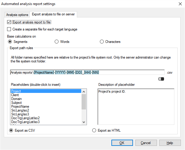 export-analysis-file-on-server