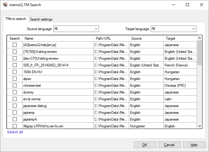 memoq-tm-search-tms2search