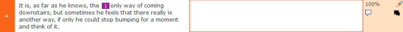 Source and target segments showing source segment that was correctly joined.