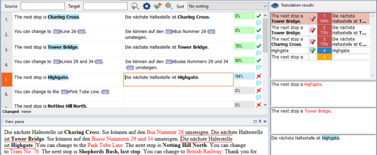 Match patch function shown in the grid and view pane.