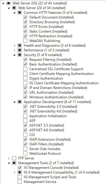 deptool-mqweb-prereq-iis