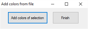 選択して色を追加ボタンと完了ボタンが表示された状態のファイルから色を追加ポップアップウィンドウ。