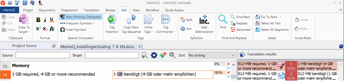 La grille indiquant les correspondances rapiécées en bleu clair.
