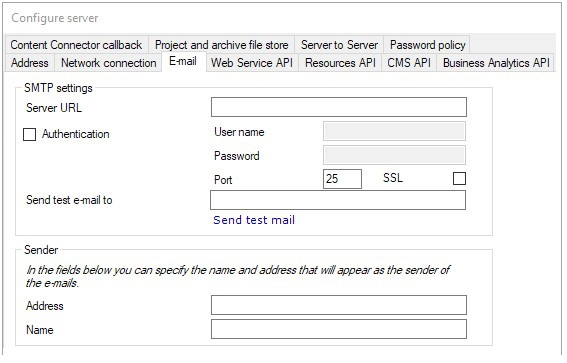 configuration du serveur et courriel de notifications maintenant