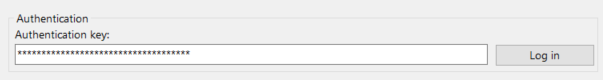 Champ pour insérer votre clé d’authentification et cliquez sur Connexion pour commencer à utiliser DeepL. 