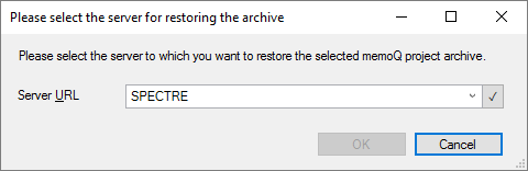 Option de restauration sur un serveur