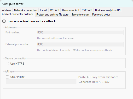 content connector callback tab activated