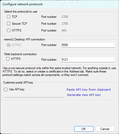 TCP- und HTTPS-Protokolleinstellungen