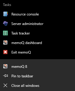 memoQ-taskbar-menu
