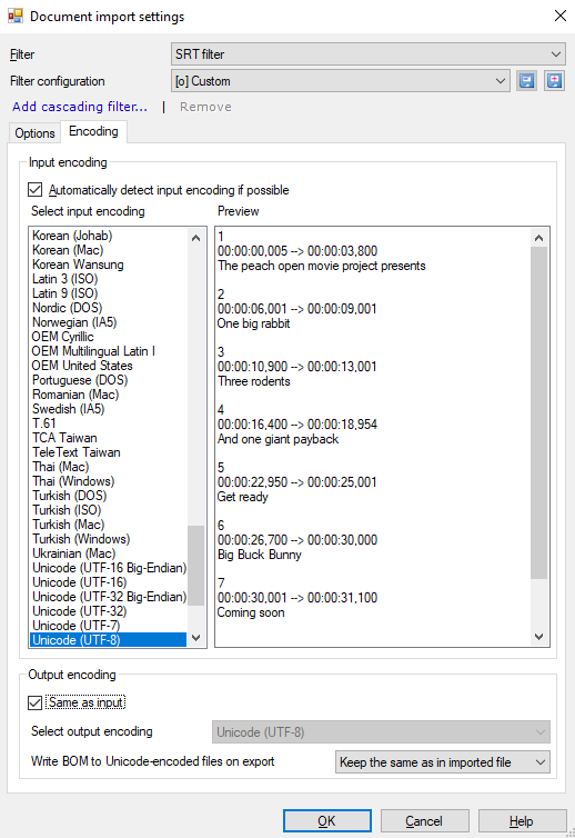 srt-filter-encoding