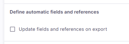 The Automatic fields and references section in memoQweb's docx filter