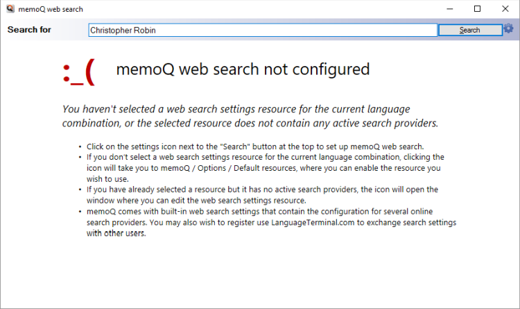 memoq-web-search-not-configured