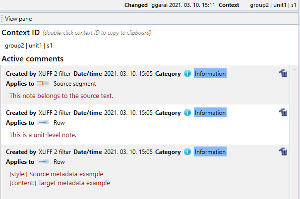 notes XLIFF-2